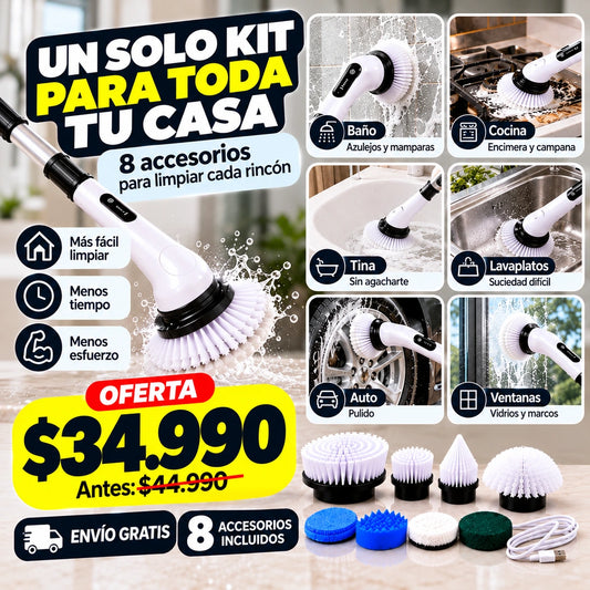 SPIN™ | Cepillo Eléctrico Recargable para Limpieza