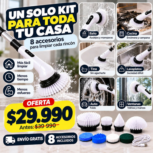 SPIN™ | Cepillo Eléctrico Recargable para Limpieza