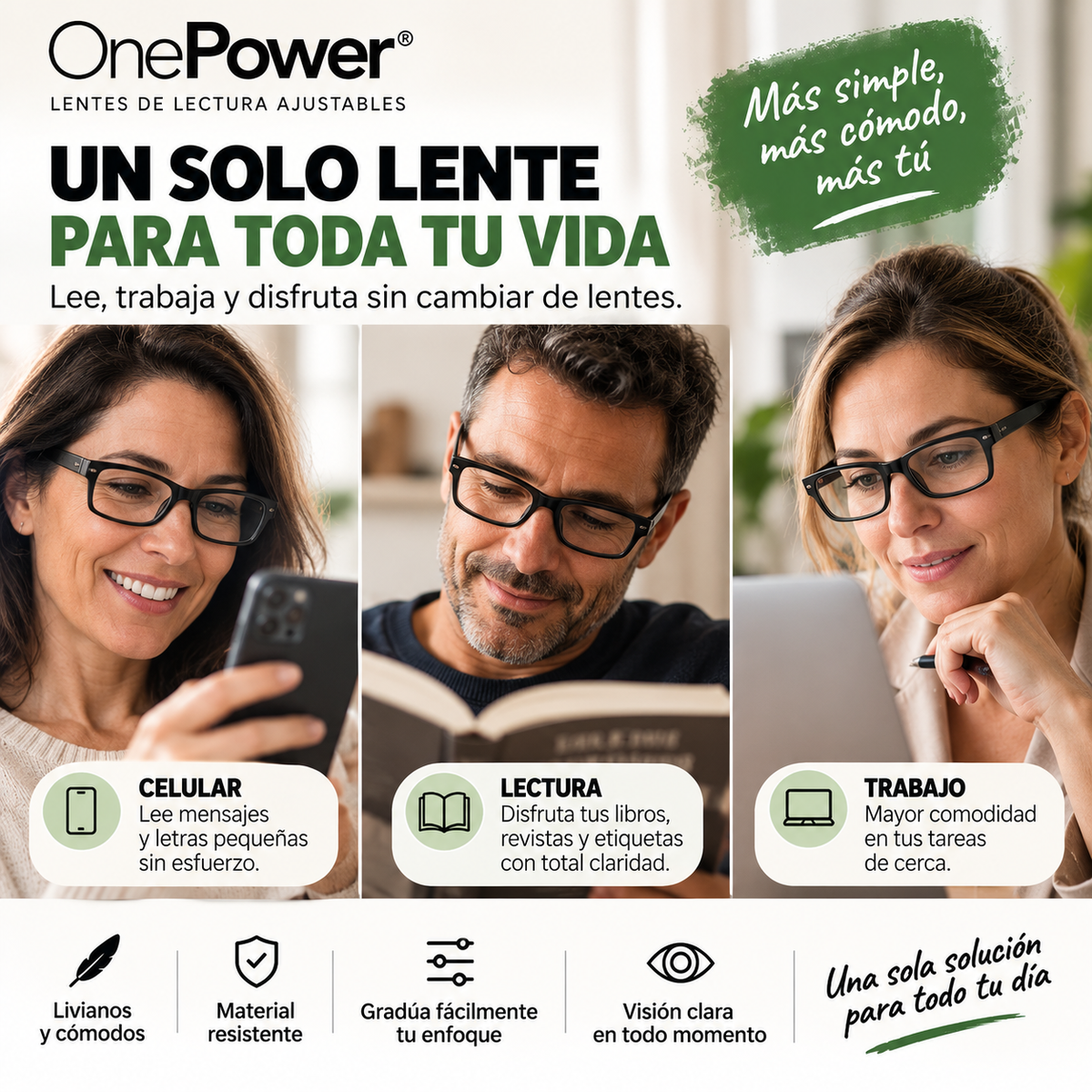 OnePower™ | Lentes de Lectura Flexibles
