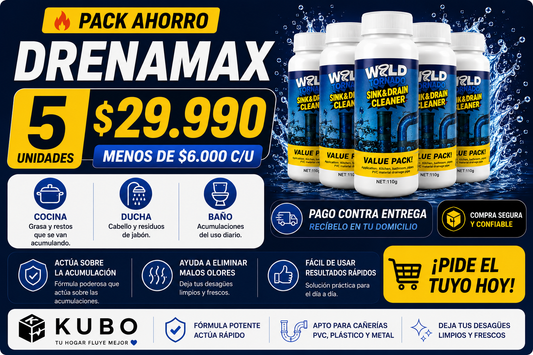 DrenaMax™ | Limpiador de Desagües