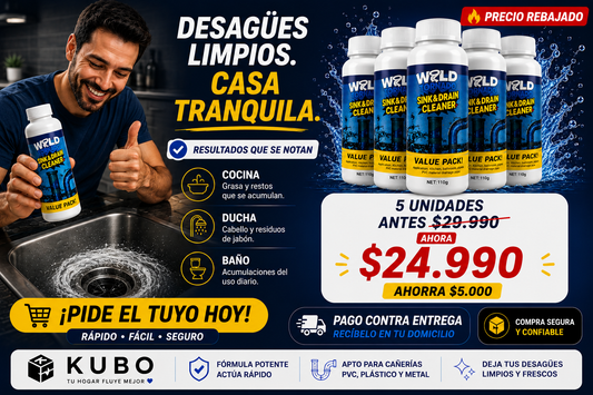 DrenaMax™ | Limpiador de Desagües