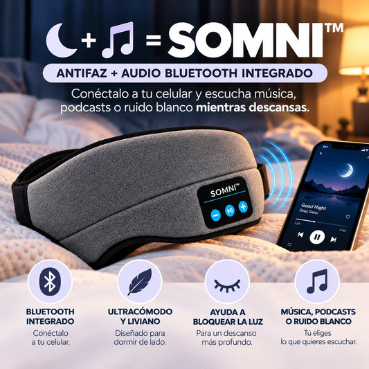 SOMNI™ | Antifaz Bluetooth para dormir